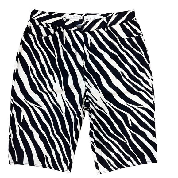 Michael Kors Pants - Michael Kors Saks Fifth Ave Zebra Bermuda Shorts Size 6